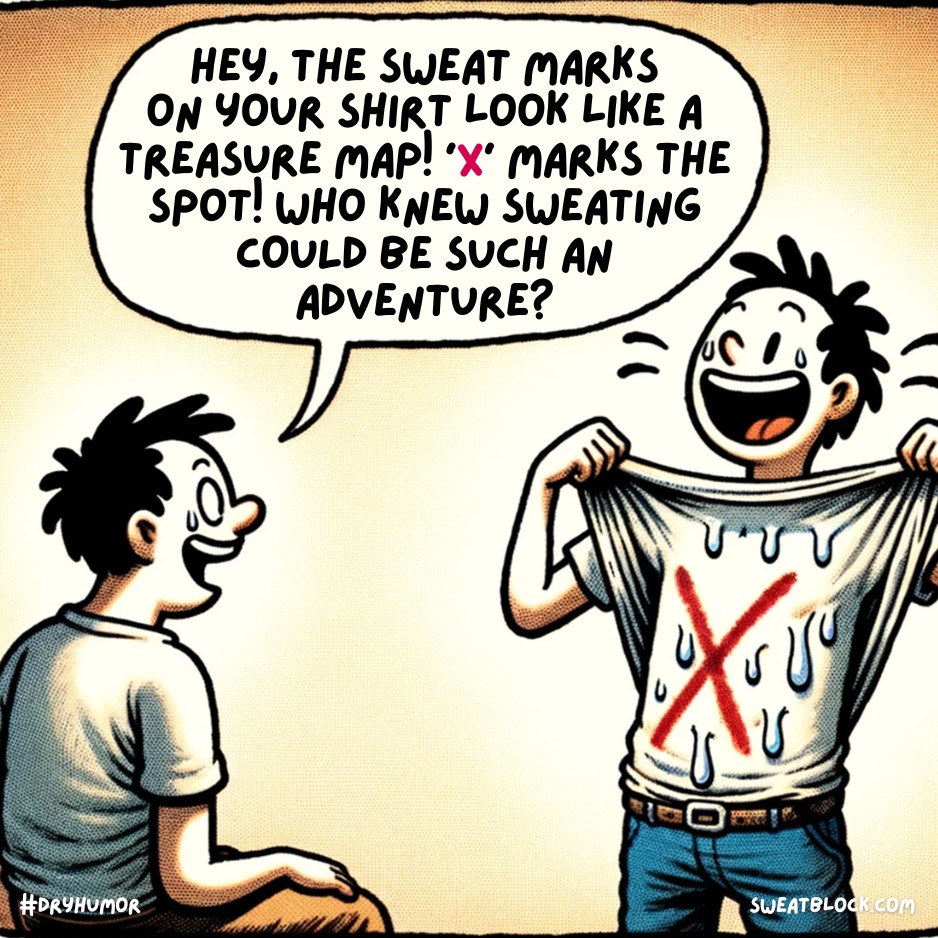 sweat marks the spot
