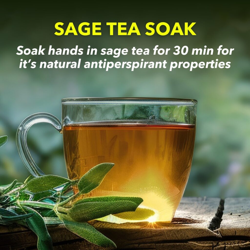 sage tea for hand sweating