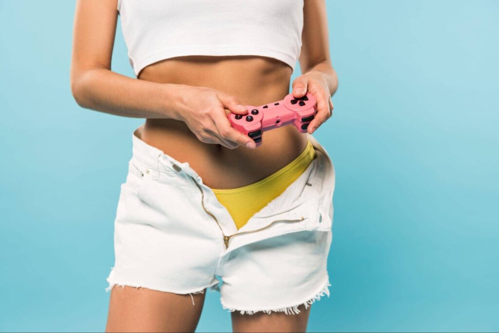 woman preventing groin sweat